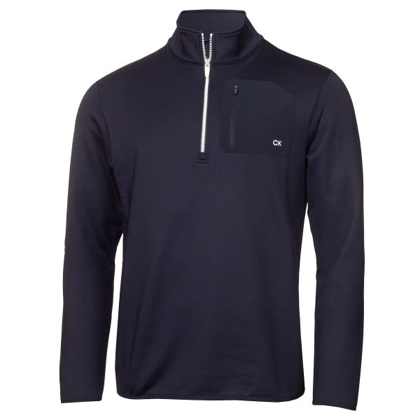 Calvin Klein Mens Delta Half Zip Moisture Wicking Midlayer Golf Sweater Carousel 1