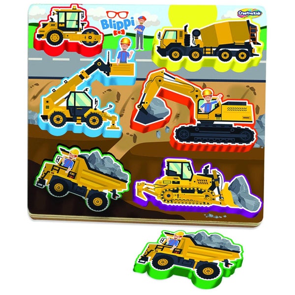 Blippi Construction Vehicles Puzzle Carousel 1