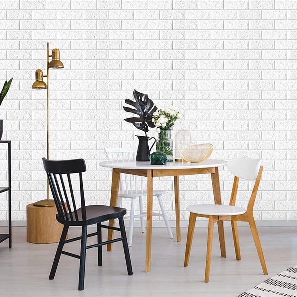 5Pcs 3D Brick Self Adhesive Wallpaper Panels 70X75CM-White Carousel 1