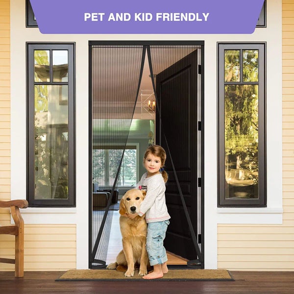 Magnetic Self-Sealing Screen Door Mesh 100×210cm Carousel 2