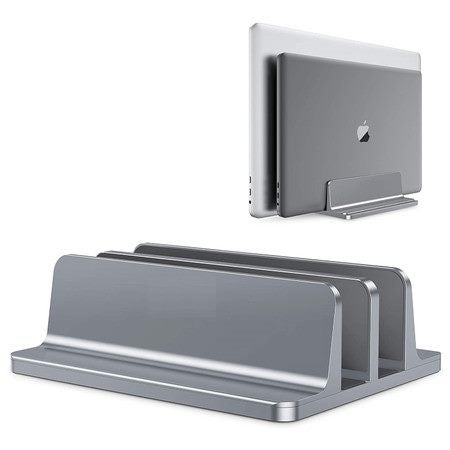 Vertical Laptop Stand Double Desktop Stand Holder with Adjustable Dock Carousel 1