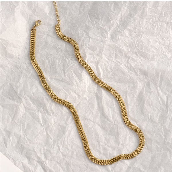 Necklace Stainless Steel Simple Design Necklace Yellow Gold Plated Carousel 2