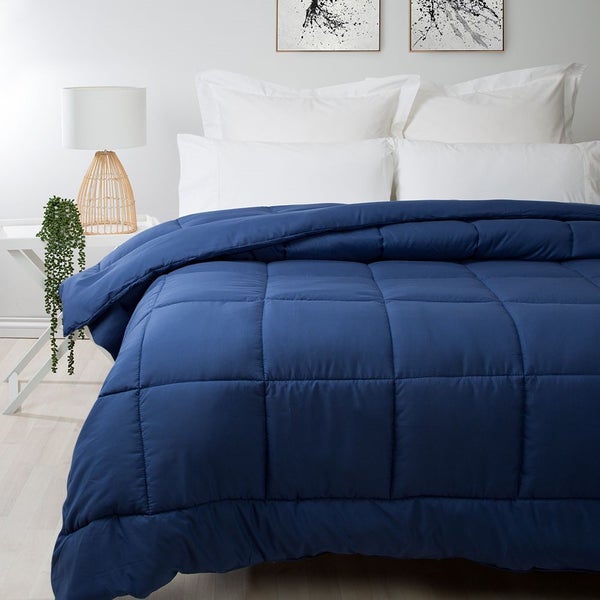Summer Comforter Queen - Navy Carousel 1