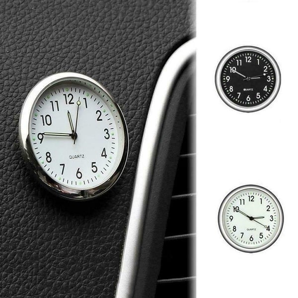 Pocket Mini Quartz Analog Watch Stick-On Clock Fit For Car Boat Bike Motorcycle Carousel 2