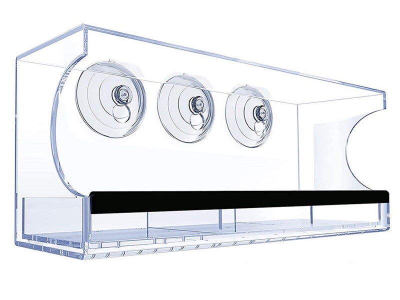 Acrylic Transparent Window Bird Feeder with 3 Suction Cups Carousel 2
