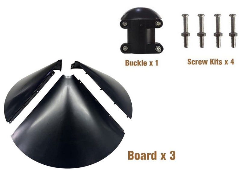 Pole Mount Squirrel Guard Baffle Protects Bird Feeders Protective Cover Carousel 2