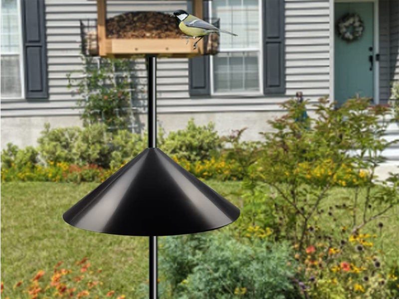 Pole Mount Squirrel Guard Baffle Protects Bird Feeders Protective Cover Carousel 4