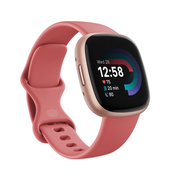Fitbit Versa 4 Smartwatch (Sand / Copper Rose) Carousel 1