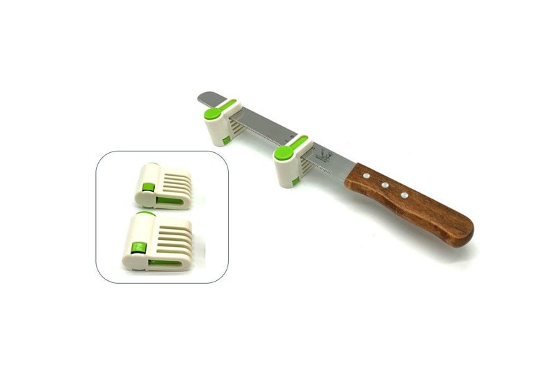 PTN 1 Pair Cake Slicer Guide Cake Slicing Leveler Bread Knife Guide Layer Level Carousel 1