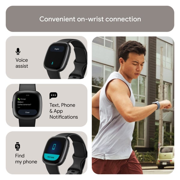 Fitbit Versa 4 Smartwatch (Black / Graphite) Carousel 5