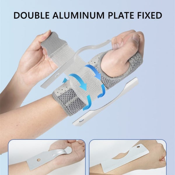 Carpal Tunnel Hand Sprain Tendinitis Wristband GREY LEFT SIDE62863869467779111