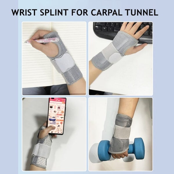 Carpal Tunnel Hand Sprain Tendinitis Wristband GREY LEFT SIDE62863869467779114