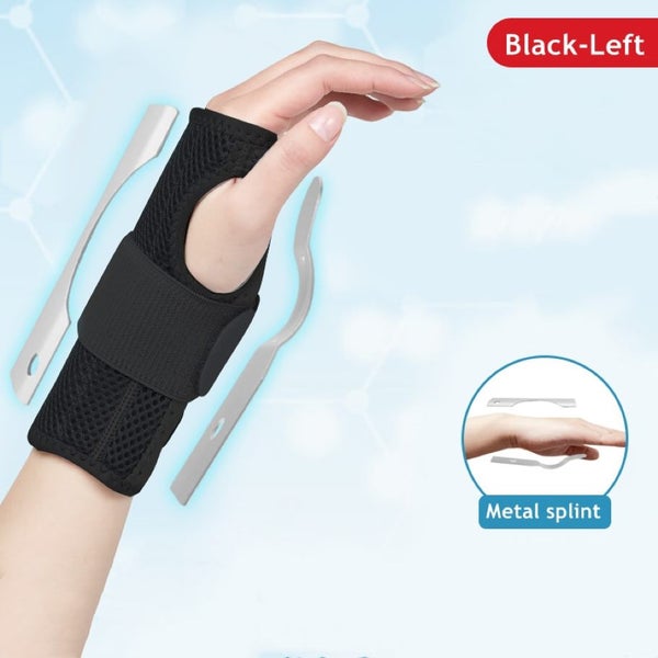 Carpal Tunnel Hand Sprain Tendinitis Wristband BLACK LEFT SIDE62864730909826110