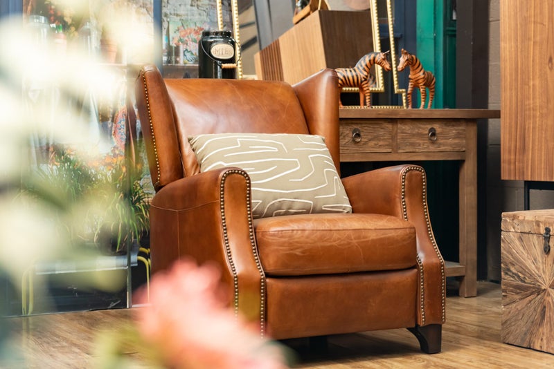 Urbano Interiors - Stratford Aged Full Grain Leather Recliner Chair Carousel 2