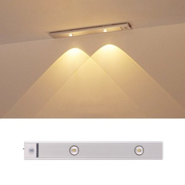 LED Night Light Under Cabinet Light USB Rechargeable Motion Sensor 30cm 2 lights Carousel 1