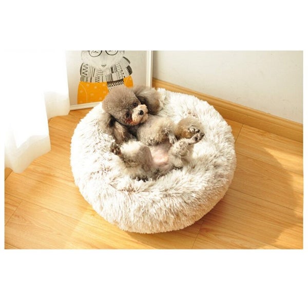 70X70cm Soft Fluffy Pet Dog Cat Round Bed Cushion Tie Dye Cream Pet Beds HOD He Carousel 4
