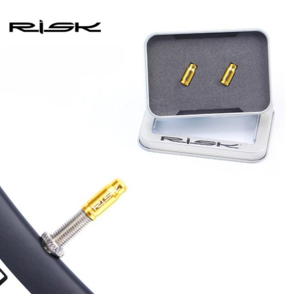 2 PCS Titanium Bicycle Presta Valve Caps - Golden Carousel 1