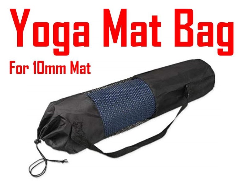 PTN 10mm BLACK Portable Yoga Mat Bag Nylon Carrier Washable Adjustable Strap Carousel 1