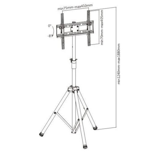 Tilting TV Mount with Portable Tripod Stand Carousel 2
