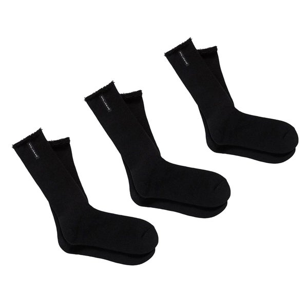 Bonds Explorer 3 Pairs Original Crew Mens Thick Work Wool Black Socks Carousel 1