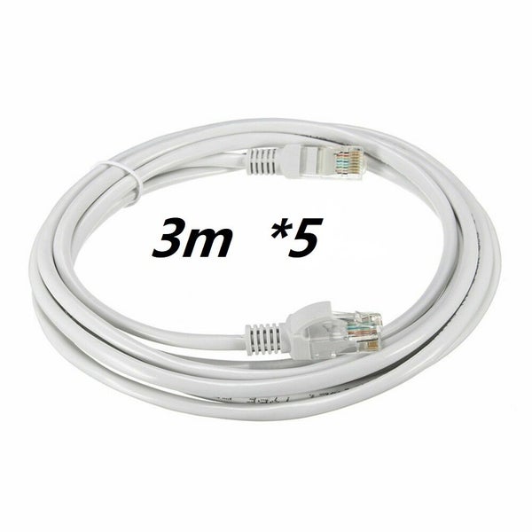 Cat 6 Cable 3m Ethernet Cables Networking Lead Network Internet Modem Lan Carousel 1