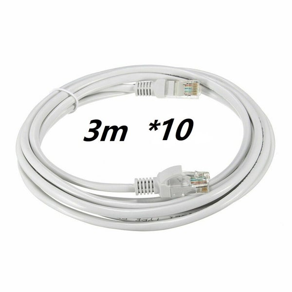 Cat 6 Cable 3m Ethernet Cables Networking Lead Network Internet Modem Lan Carousel 1