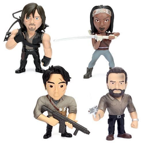 The Walking Dead - Die Cast Metal 4 Figure Set: Michonne, Daryl, Rick & Glenn Carousel 1
