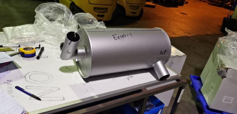 Digger Muffler for Hitachi EX100-1 part no: 4255657 Carousel 1