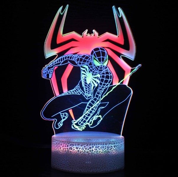 Spiderman 3D Colorful Dynamic Night Light Carousel 1