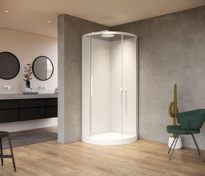 2 Meter HEIGHT 830x830mm Single Sliding Door Round Shower Carousel 2