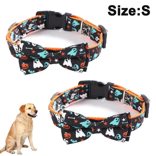 2pcs Halloween Cat Collar Breakaway With Bell Cat Collars Adjustable Collars Wit Carousel 1