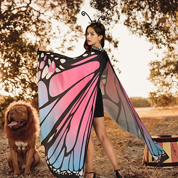 Butterfly Wings for Ladies Cape Nymph Pixie Halloween Costume Accessory Carousel 2