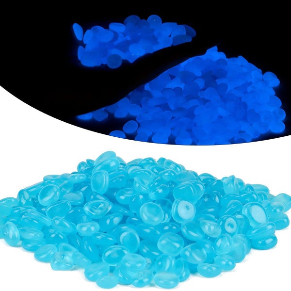 Deago 300Pcs Glow in The Dark Stones Garden Luminous Pebbles Stone Rocks for Ind Carousel 1