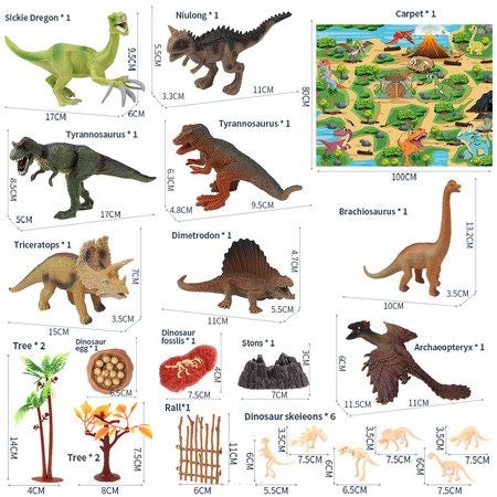 Dinosaur Toys with 8 Realistic Dinosaur Figures Activity Play Mat Carousel 2