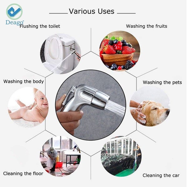Deago Handheld Bidet Toilet Sprayer, Stainless Steel Bathroom Bidet Sprayer Set Carousel 10