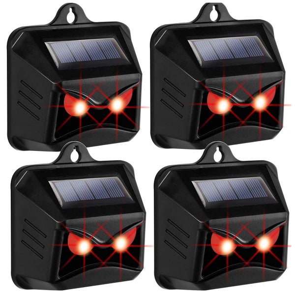 Deago 2 Pack Solar Nocturnal Animal Repeller, Wild Animal Predator Deterrent wit Carousel 1