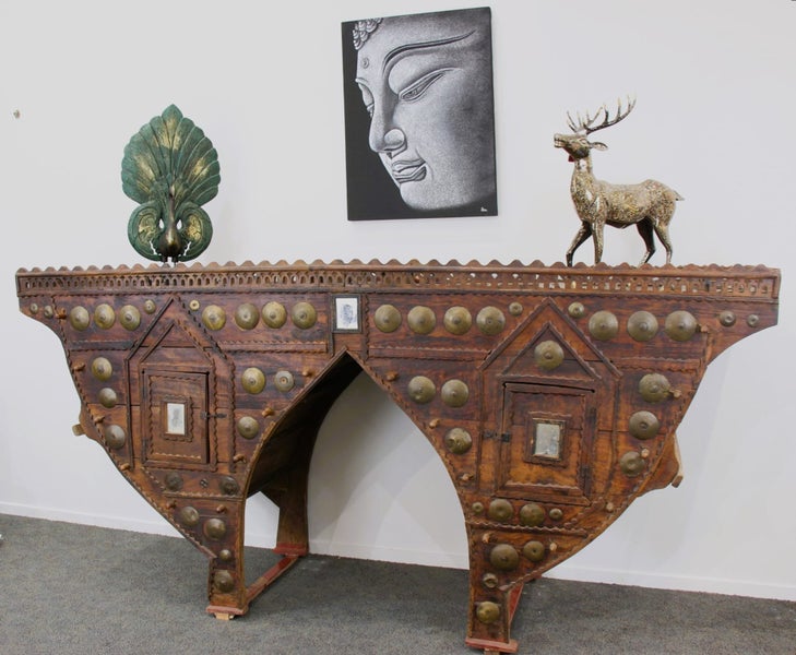 Rare 19th Century Antique Cedar Camel Box Carousel 1