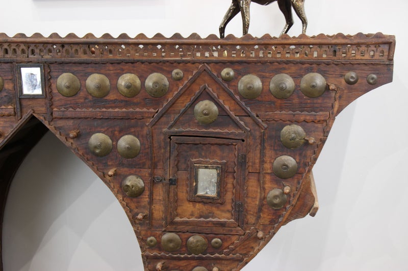 Rare 19th Century Antique Cedar Camel Box Carousel 2