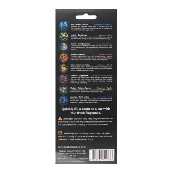 6 x Beltane Dragon Musk Scented Air Freshener by Anne Stokes Carousel 3