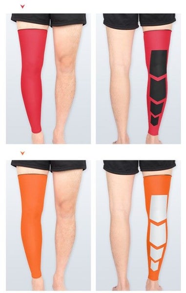 1 Pair Compression Long Sock Knee Pad Anti Slip ORANGE Size L62863869491843110