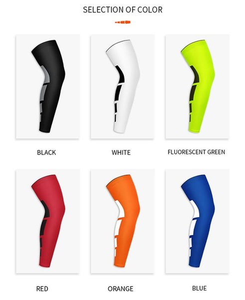 1 Pair Compression Long Sock Knee Pad Anti Slip ORANGE Size L62863869491843111