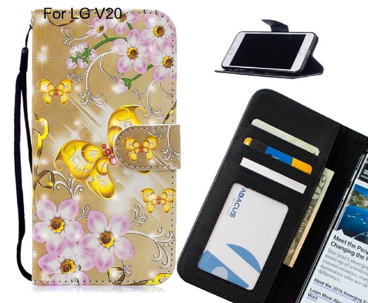 LG V20 Case Leather Wallet Case 3D Pattern Printed Carousel 1