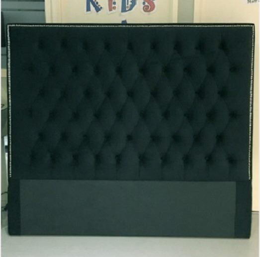 Eagle Buttoned Style Upholstery Headboard - King - BLACK *60% OFF Carousel 2