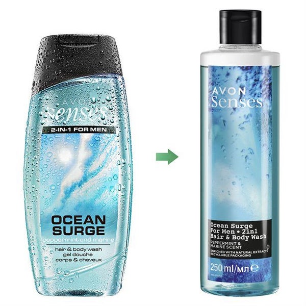 Avon Senses Mens 2in1 Hair and Body Wash Carousel 3