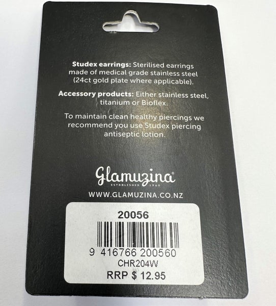 Glamuzina Silver Cubic Zirconia Stud Earrings / #SET 22 Carousel 3