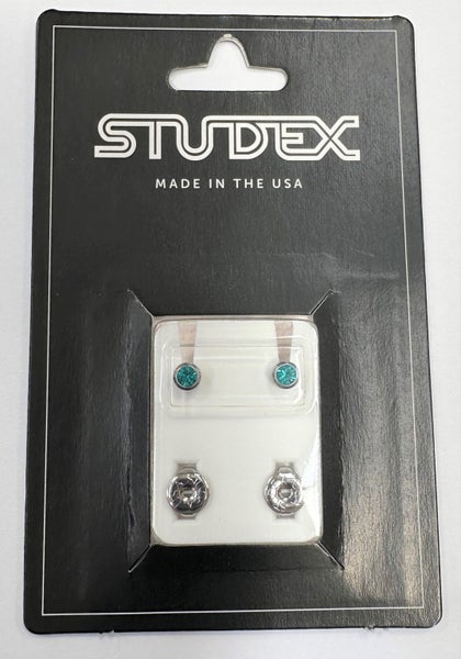 Glamuzina Silver Cubic Zirconia Stud Earrings / #SET 23 Carousel 1