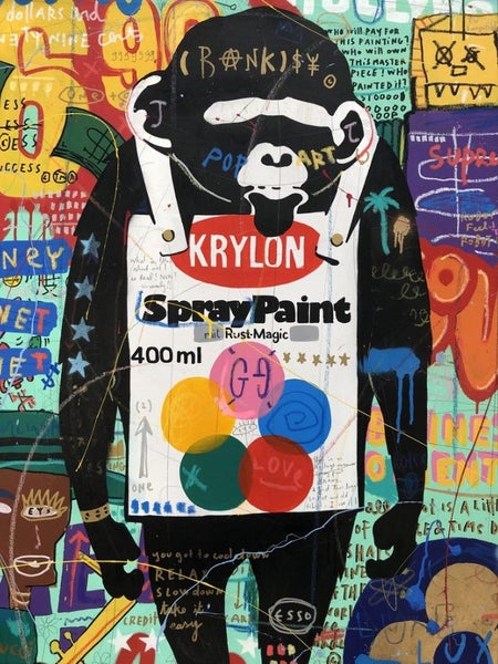 Free Shipping 1 Panel Canvas Wall Art - Pop Art - Banksy Carousel 1