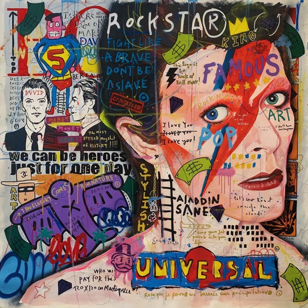 Free Shipping 1 Panel Canvas Pop Art - David - Bowie Carousel 1
