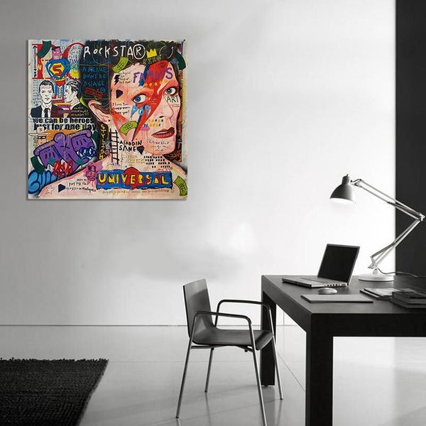 Free Shipping 1 Panel Canvas Pop Art - David - Bowie Carousel 3