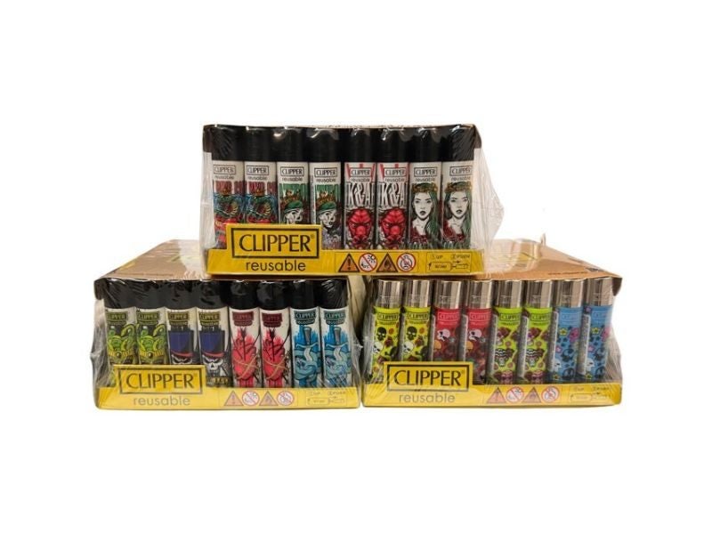 Clipper Disposable Gas Lighter - Tatoo Style (48 Units) Carousel 1